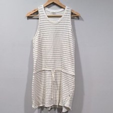 Sundays Womens Ivory Striped Sleeveless Dress Anthropologie Brand Size Small EUC