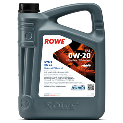 10 L ROWE Synt RS 0W-20 LL IV Motorenöl VW 508.00/509.00/PORSCHE C20 *11,-  pL