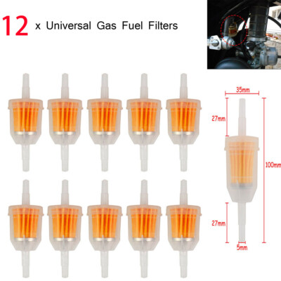 Universal 6-8mm Benzinfilter Kraftstofffilter für Motorrad Moped Roller Auto 12x