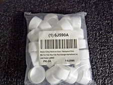 Round Slip-On Furniture Protective Leg Tips, White, 24PK, 6J590, MG