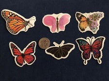 Butterfly Stickers Lot Of 6 - New