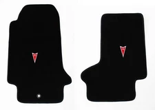 New! 2007 - 2010 Black Floor Mats Solstice Embroidered Pontiac  Logo Set of 2