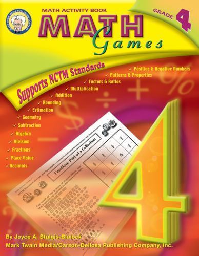 Math Games, Grade 4 by Joyce Stulgis-Blalock (2004, Trade Paperback