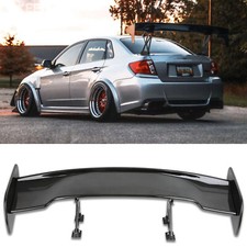 For 2008-2014 Subaru Wrx Sti Gv 57 Rear Spoiler Racing Gt Wing Gloss Black