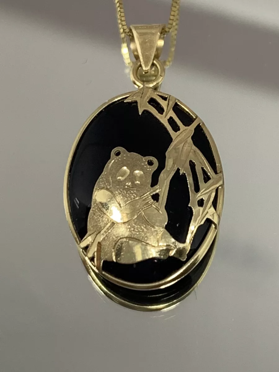 Panda Bear Necklace Gold Bear Charm Panda Gifts Gold Panda 