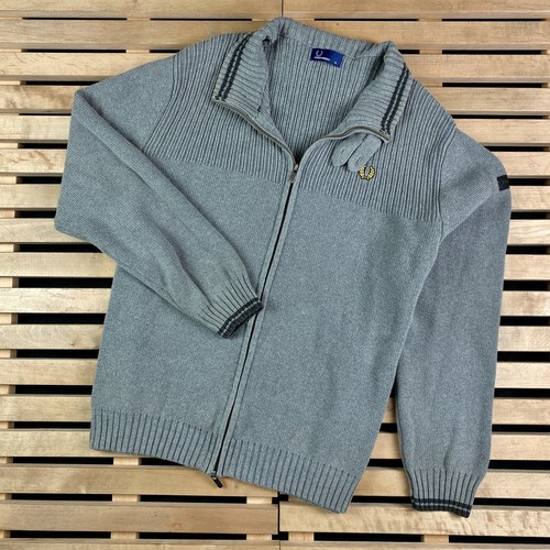 Mens Fred Perry Vintage Zip Jumper Size 