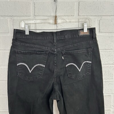Levis Perfectly Slimming 512 Bootcut Jeans Womens 14 S/C Black 5 Pocket