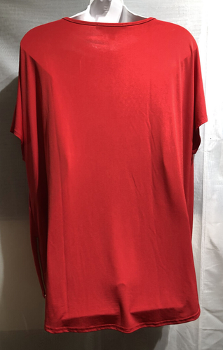 CAMICETTA ROSSA LIPSY A MANICHE CORTE TAGLIA 18/46 (WT334) - Foto 6 di 11