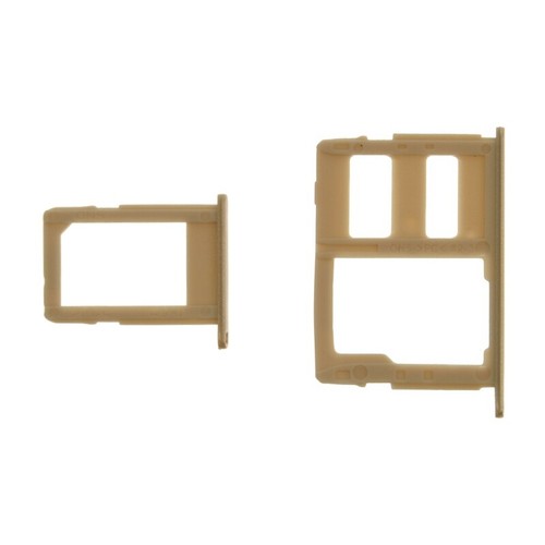 SIM Micro SD Card Tray Set for Samsung Galaxy J7 Prime G610/2016 Gold Replace - 第 2/2 張圖片