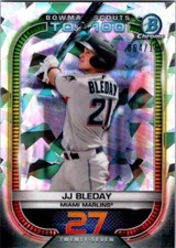 2021 Bowman Scout’s Top 100 Atomic Refractor JJ Bleday /150 Miami Marlins