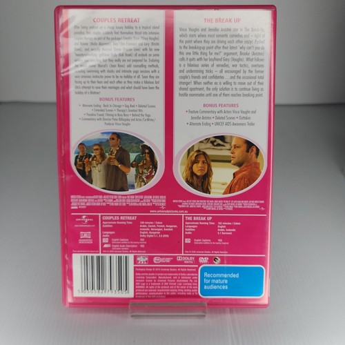 Couples Retreat / The Break Up DVD Vince Vaughn Jennifer Aniston Kristin Davis - Picture 2 of 2