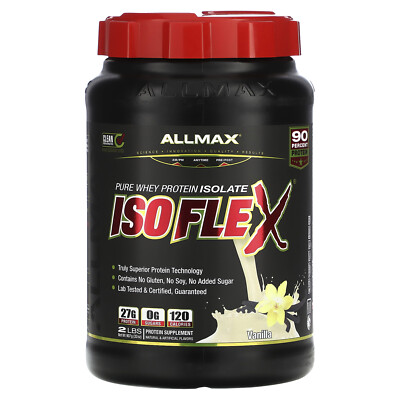 ISOFLEX , Pure Whey Protein Isolate, Vanilla, 2 lbs (907 g)