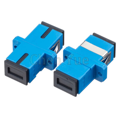 50pcs SC UPC Adapter Connector Simplex Single mode Plastic Fiber Optic Adapter