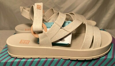 Mädchen Flatform Sandalen UK 3 / EU 36 Zaxy Freeze Vegan Grau / Ivory Marble