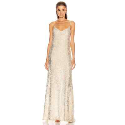 GALVAN sequin Estrella Slip Dress pearl white US6(FR38) | eBay