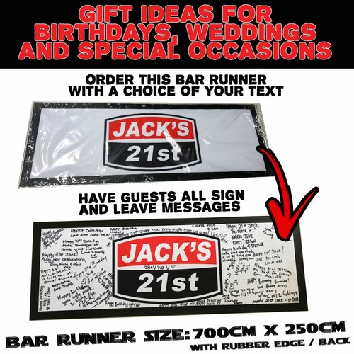 PROFESSIONAL PERSONALISED BAR RUNNERS - hotel cafe menu sign fun Christmas Gift - Picture 36 of 44