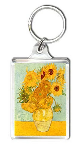 SUNFLOWERS VINCENT VAN GOGH KEYRING