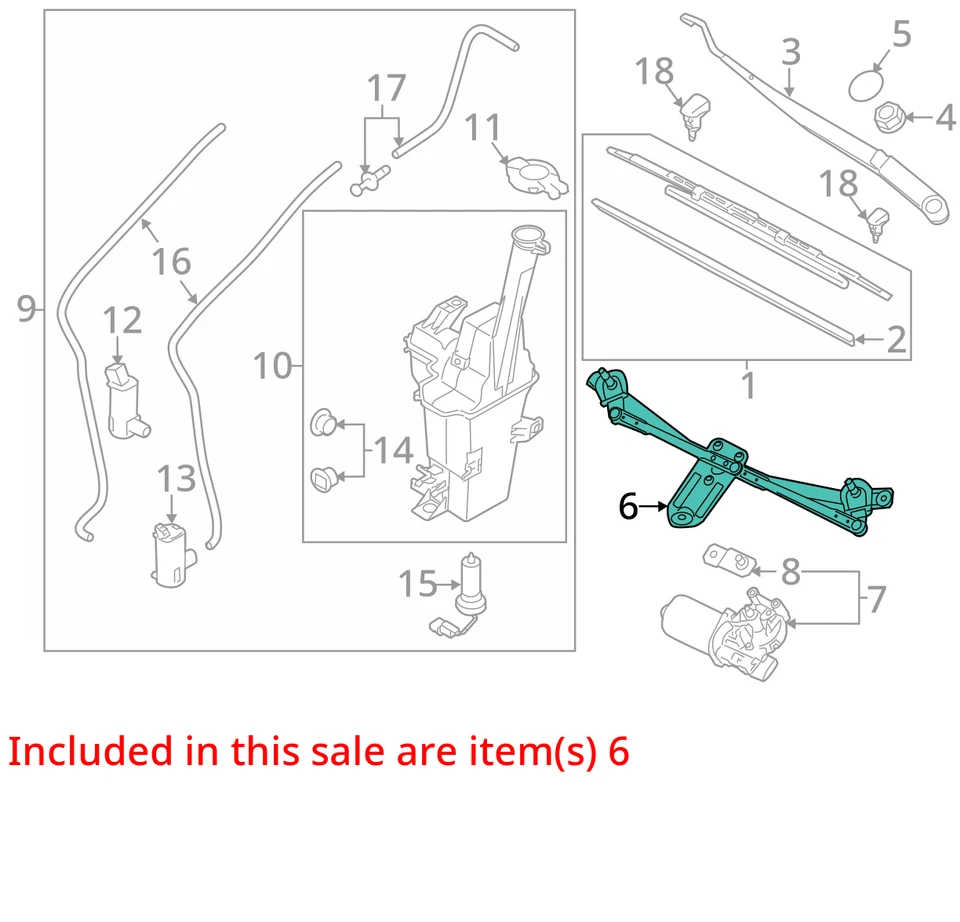 2014 Kia Sportage limpador de para-brisa transmissão OEM 33K milhas - LKQ406000801 - Imagem 4 de 4