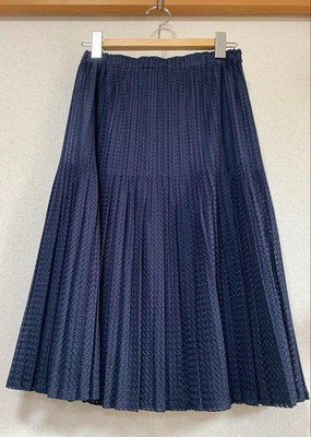 PLEATS PLEASE スカート　サイズ1 イッセイミヤケ　ネイビー ISSEY MIYAKE Pleats Please Skirt Navy Size 5 PP11-JG681 | eBay