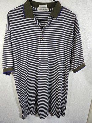 Courreges Homme Mens Polo Shirt Size XL 100% Cotton Designer Striped Polo Shirt