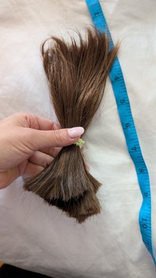 Virgin Human Natural Young Girls Hair Ponytail  Soft Straight Light Brown Wig