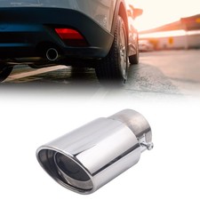 Car Exhaust Pipe Tip Rear Tail Throat Muffler Stainless Steel Accessories Silver Car Exhaust Pipe Tip Rear Tail Throat Muffler Stainless Steel Accessories Silver