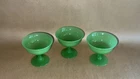 Steuben Art Glass Set of 3 Green Jadeite Jade Sherbets Bowls Shape 2680 F Carder