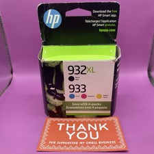 NEW - GENUINE HP 932XL Black 933 Cyan Magenta Yellow Ink Cartridges Nov 2024
