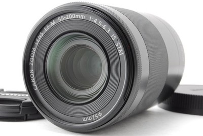 ''MINT'' Canon EF-M 55-200mm f4.5-6.3 IS STM Lens for EOS M EF-M Mount Black