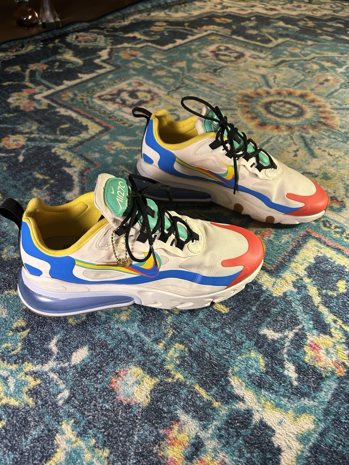 Nike Air Max 270 React Legend of Her White Blue Yellow Red C
