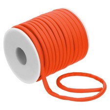 Flat Elastic Nylon Cord, 21.87 Yard 5 mm Stretchy Spandex Cord, Orange