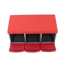 3 Hole Metal Chicken Nesting Boxes Laying Eggs Chicken Coop Hen Nest Box