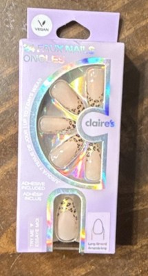 Claire's Long Almond Animal Print Vegan Press-On Nails Set with Glue
