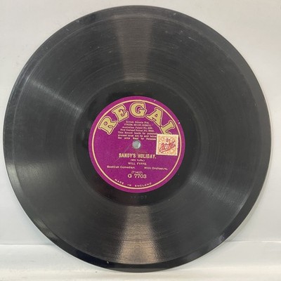 Regal Will Fyffe Sandy's Holiday The Engineer 78rpm Vintage Record G7703