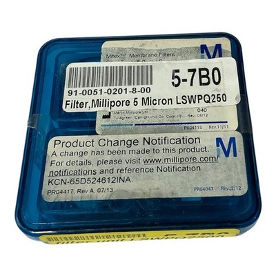 Millipore Membrane Filter 5 Micron 25mm LSWPQ2500 LSWP02500 Mitex Lab Filter