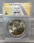 1923 Peace Silver Dollar - ANACS - MS 62