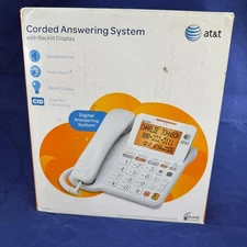 AT&T CL4940 Corded Answering System Phone Speakerphone Big Buttons Caller ID New