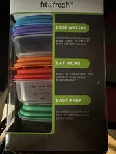 Fit & Fresh Cup Reusable & Leakproof Lunch Containers Snack Set, Mult