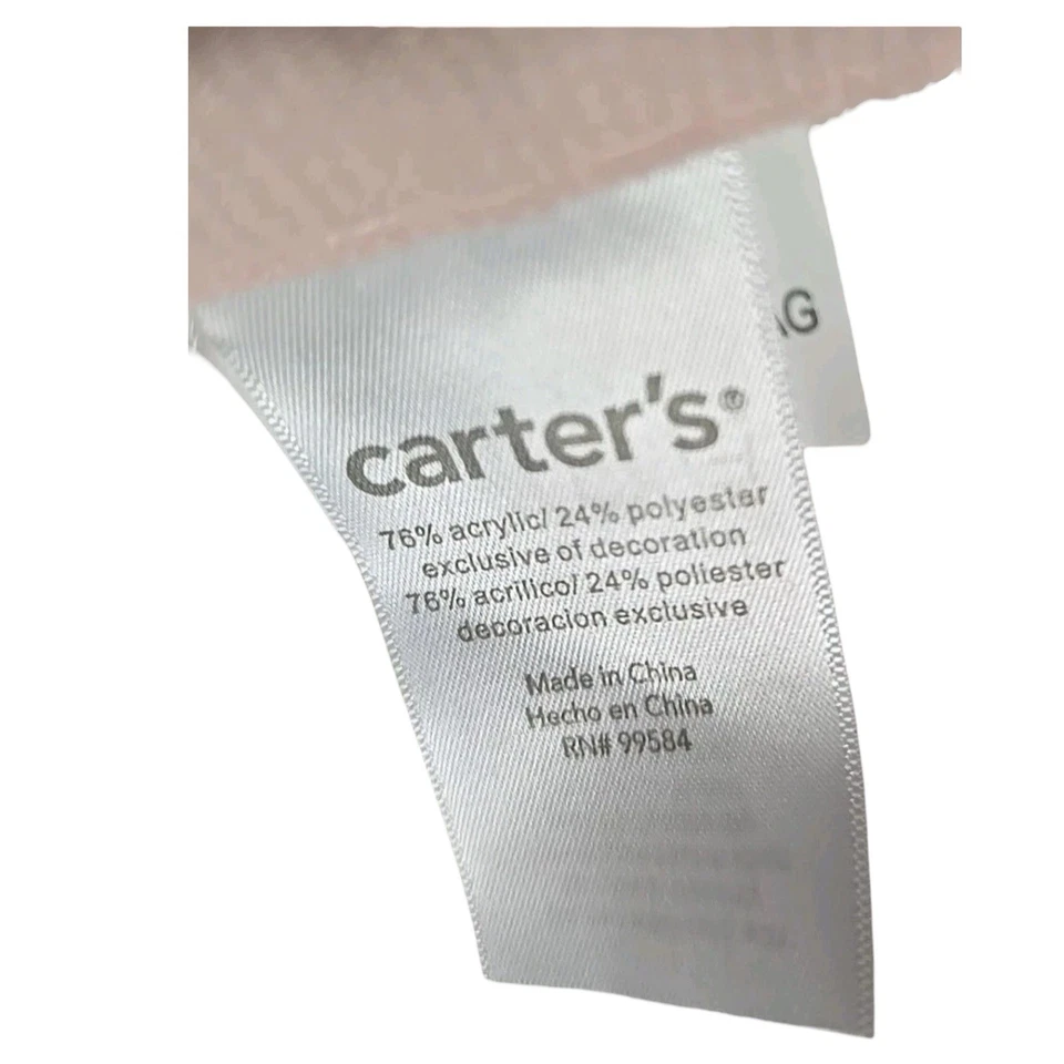 Carters Pink Bunny Micropelush Conejo Flores Mariposa Bebé Manta Acrílico Poliéster Foto 4 de 4