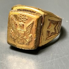 Vintage 1941 LONE RANGER Kix Cereal NATIONAL DEFENDERS Look-Around Brass Ring