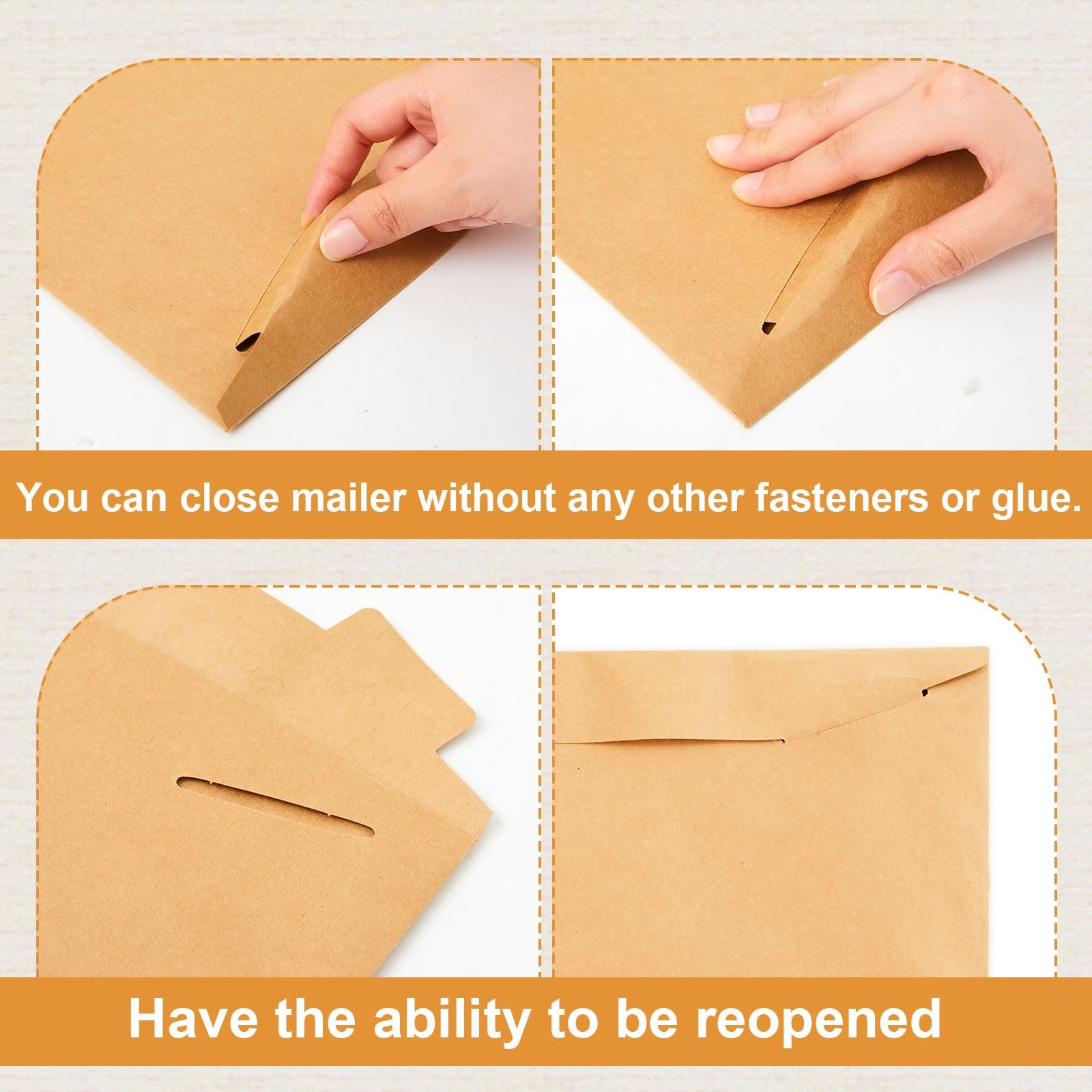 20 Pack 16x20 in Tab Lock Rigid Mailers Extra Large Sturdy Keep Flat Mailers ...