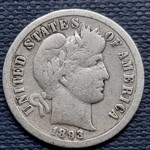 1893 S Barber Dime 10c Better Grade #96552