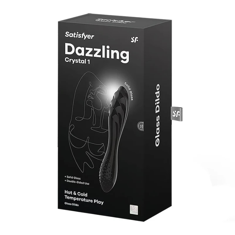 Satisfyer Dazzling Crystal 1 Dildo - Black