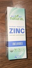 NEW Organic Liquid ZINC Dietary Supplement Why Not Natural 4oz 120ml Unflavored
