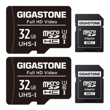 GIGASTONE 32GB Micro SD Card 2-Pack, FHD Video, Surveillance Security Cam Act...