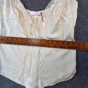 Vintage Victoria&rsquo;s Secret Lace Teddy Bodysuit Cream Spaghetti Strap Size L