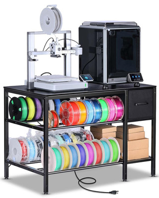 3D Printer Table with Filaments Storage - 3D Printer Stand Filament Storage Rack