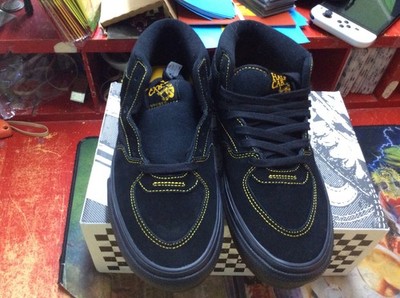 Vans Skate Half Cab Shoes Black Mustard  New with box SIZE 9