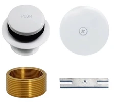 Universal Tip-Toe Bathub Drain Trim Kit with 1-1/2 in. Adapter Bushing and...