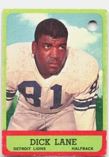 1963 Topps #32 Dick Lane POOR PUNCH HOLE